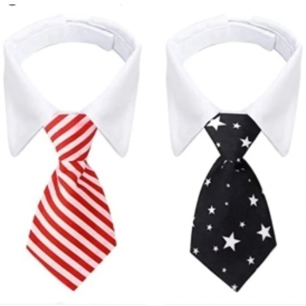 Pet Neckties with White Collar!